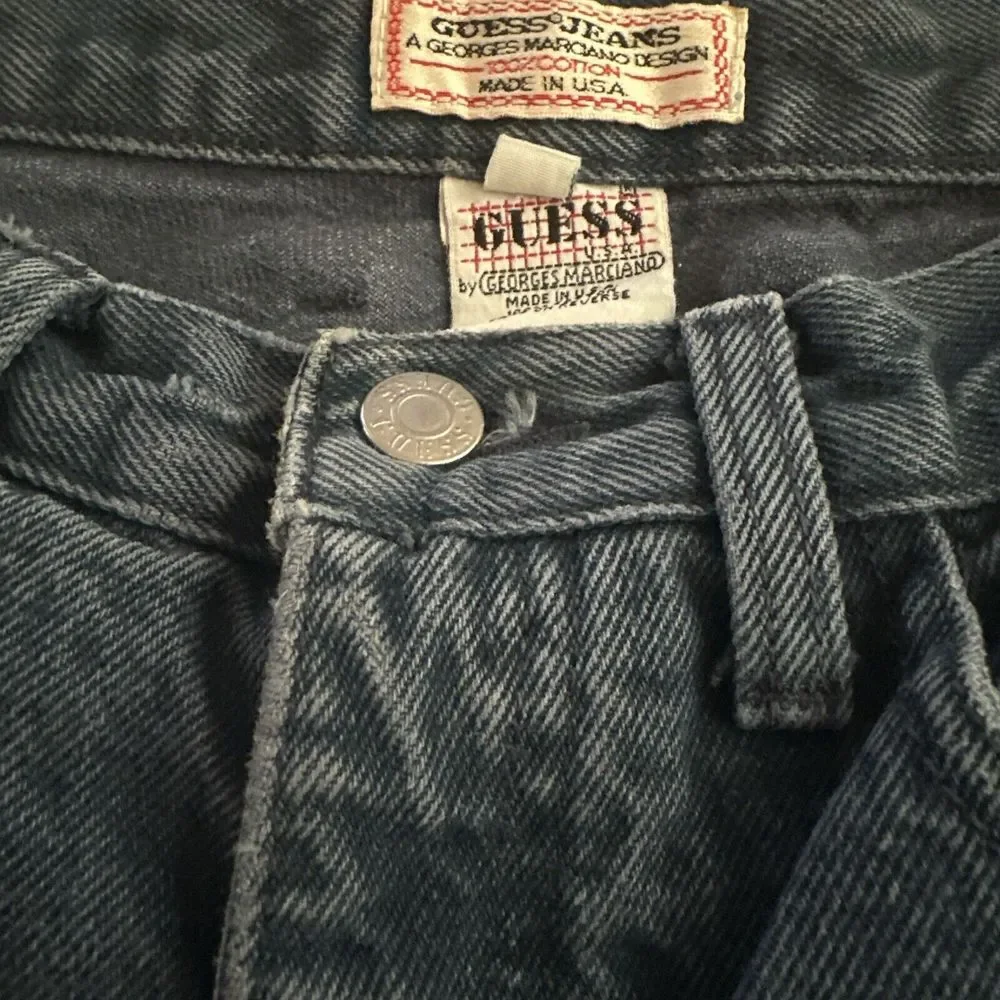 Vtg 90's Guess Georges Marciano Mom‎ Jeans High Waist Denim Ankle Zip 31 28x28